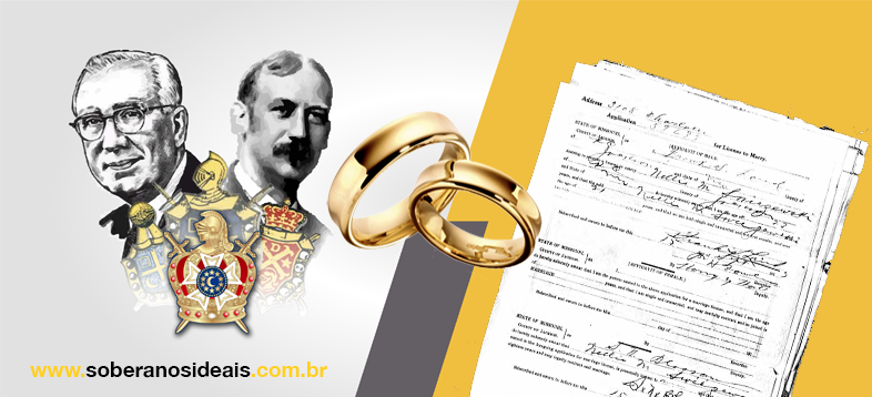 Licença de casamento de Frank e Nell Land